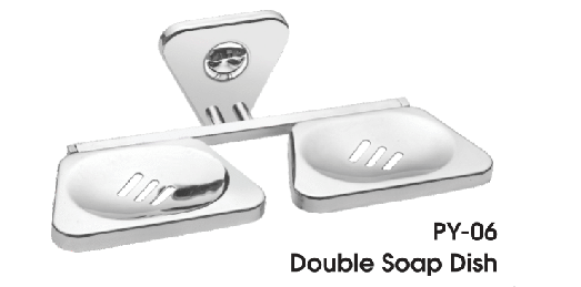BA-1 PYRAMID SS 304 PY-06 DOUBLE SOAP DISH - Image 2